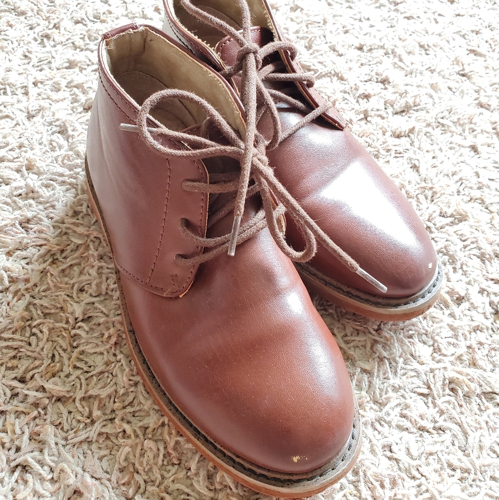 Cognac boys dress shoes